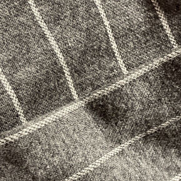 Zara Cotton Pinstripe Tunic Oversize Mini Dress Gray Dolman Sleeve Pocket Medium - Picture 5 of 6